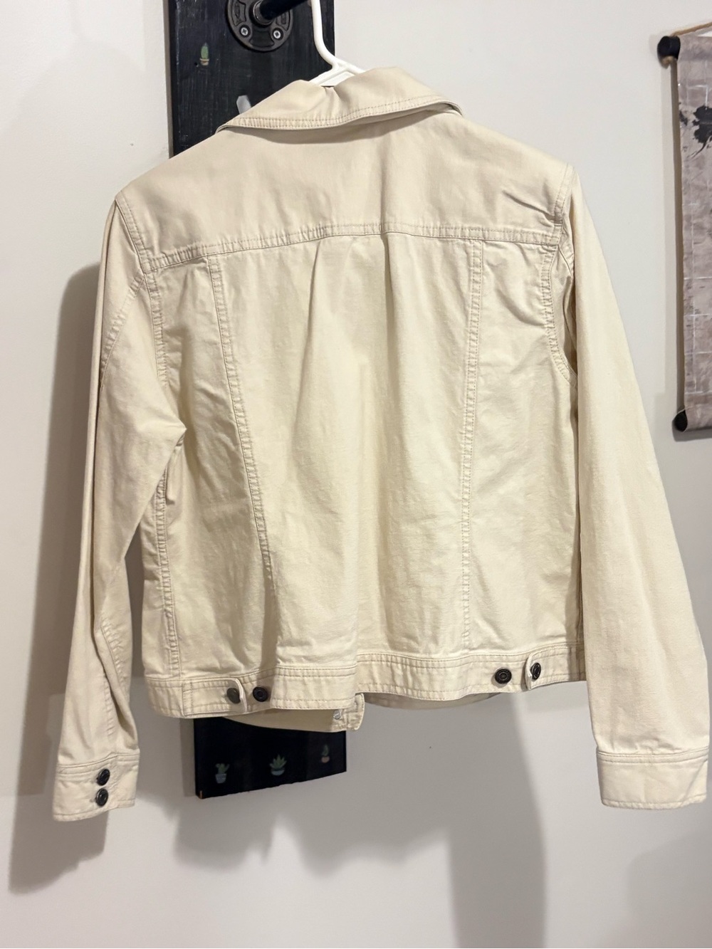 croft & barrow Cream Jean Jacket - Picture 3 of 3